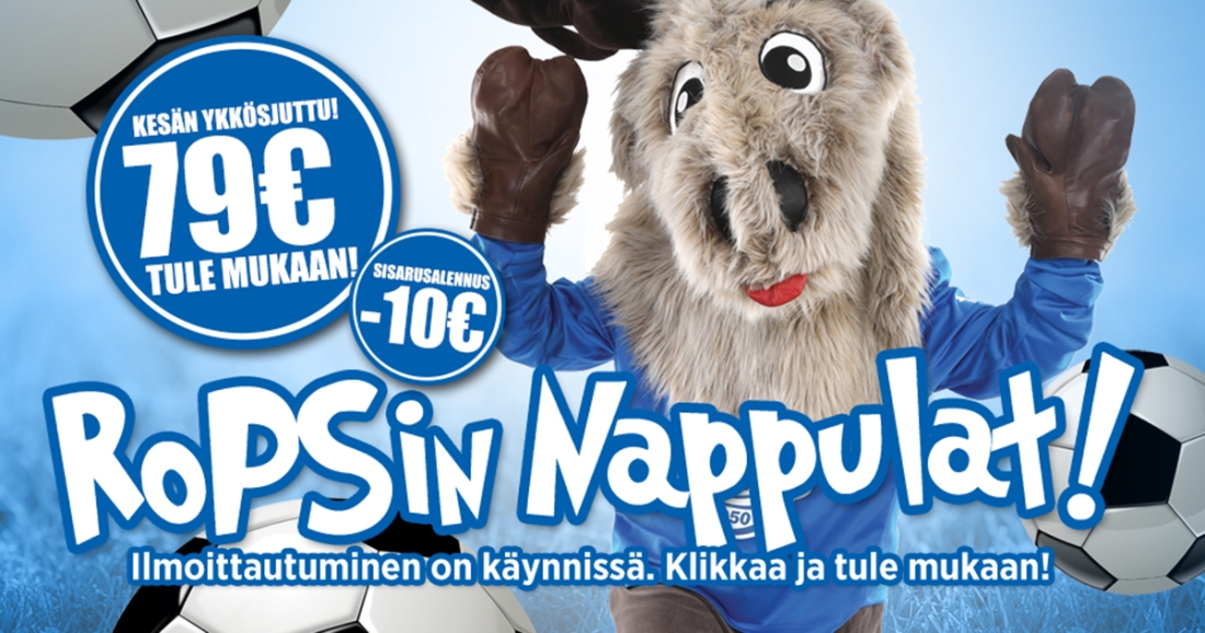 Ilmoittautuminen RoPS:n kesänappuloihin on auki!