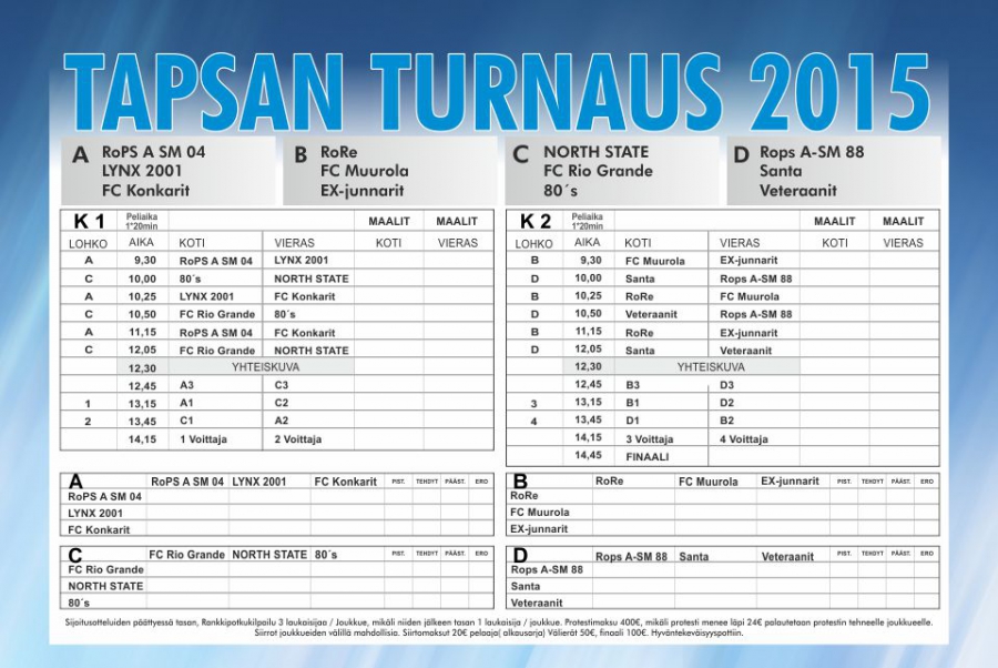 Perinteinen Tapsan turnaus Ounashallissa