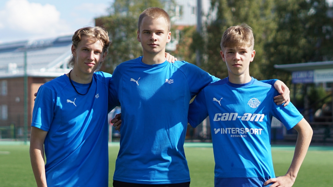 Kuvassa vasemmalta Eetu Venäläinen, Otto Märsylä sekä Weeti Wimmer