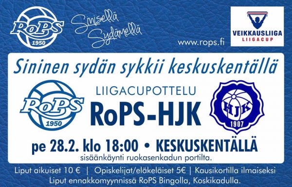 RoPS - HJK ottelu keskuskentällä